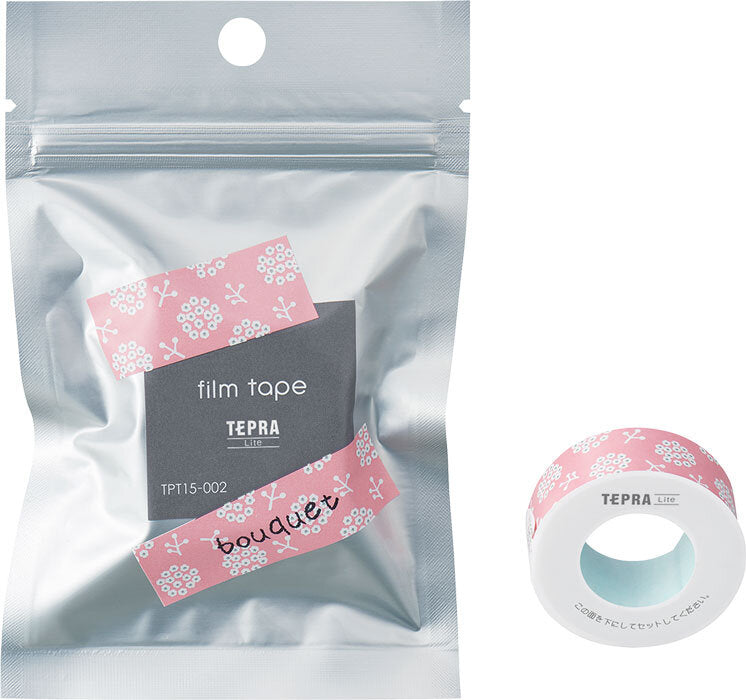 King Jim TPT15-002 TEPRA Lite Film Tape Width 15mm Bouquet-Made in Japan
