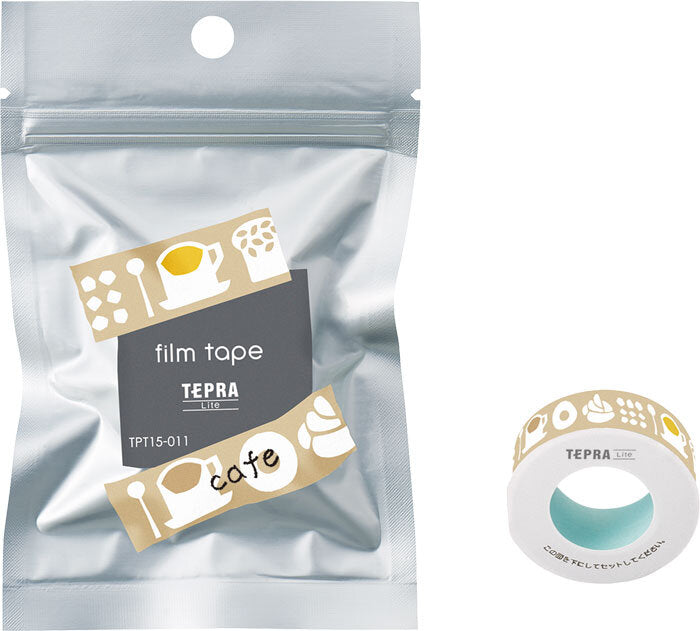 King Jim TPT15-011 TEPRA Lite Film Tape Width 15mm Cafe-Made in Japan