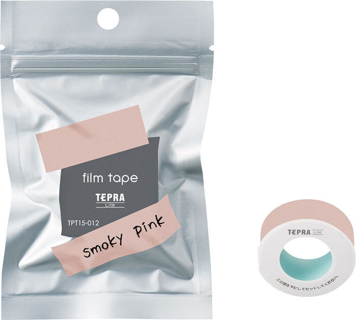 King Jim TPT15-012 TEPRA Lite Film Tape Width 15mm Smoky Pink-Made in Japan