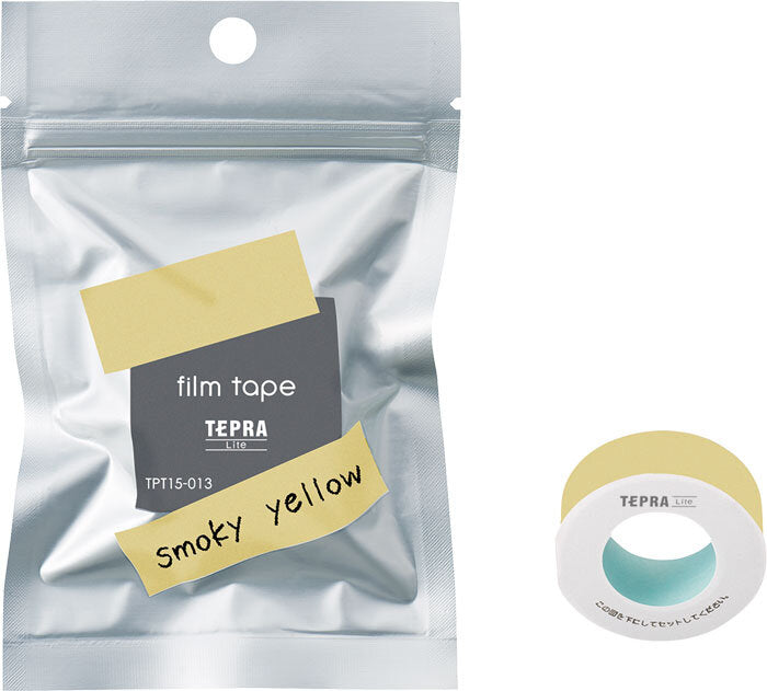 King Jim TPT15-013 TEPRA Lite Film Tape Width 15mm Smoky Yellow-Made in Japan