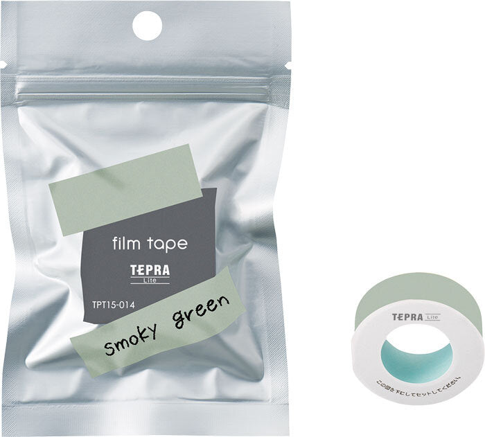 King Jim TPT15-014 TEPRA Lite Film Tape Width 15mm Smoky Green-Made in Japan