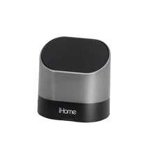 iHome iHM63 Portable Rechargeable Mini Speaker Silver for iPhone,Laptop and MP3 Player  ، تحميل الصورة في عارض المعرض

