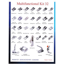 IR-032P Pressurer Foot/Feet Metal Kit of 32 for Sewing Machines-Taiwan  ، تحميل الصورة في عارض المعرض

